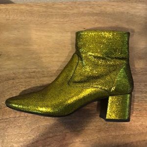& Other Stories - green glitter boots